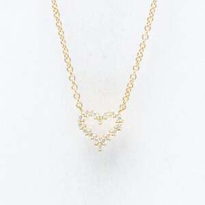 TIFFANY Authentic 18k Gold Diamond Heart Necklace